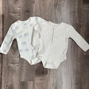 Pehr Organic Cotton longsleeve bodysuits onesies